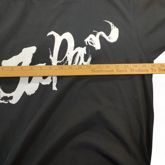 Rare Midori Obi Arts‎ HEN Japan Paint Splash Logo Designer Black T-Shirt Mens L - Picture 4 of 5